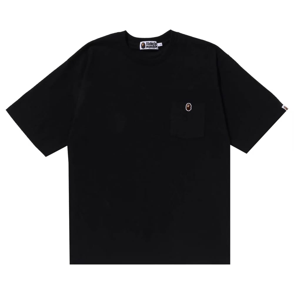 BAPE Ape Head One Point Relaxed Fit Pocket T-Shirt Black