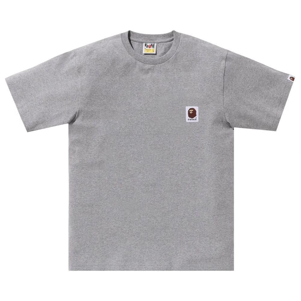 BAPE Ape Head Label T-Shirt Grey