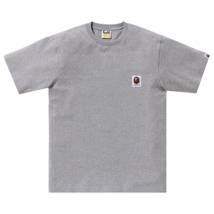 BAPE Ape Head Label T-Shirt Grey