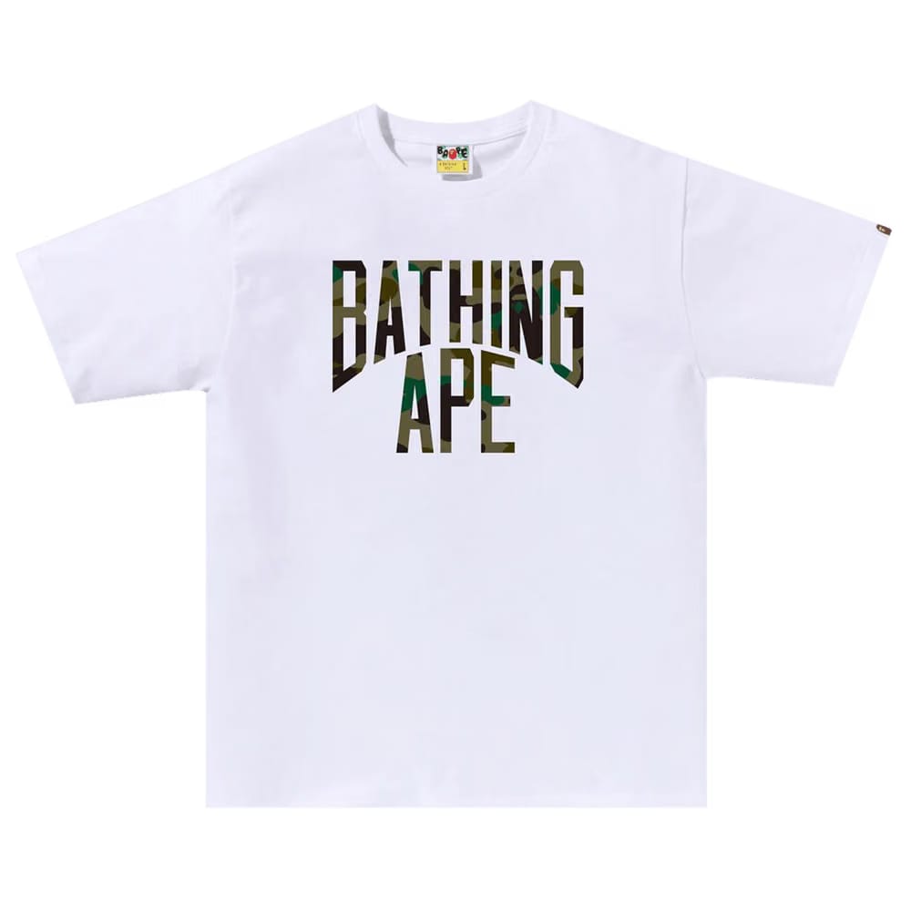 BAPE 1st Camo NYC Logo T-Shirt White/Green