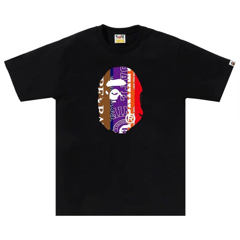 BAPE Fans Scarf Ape Head T-Shirt Black