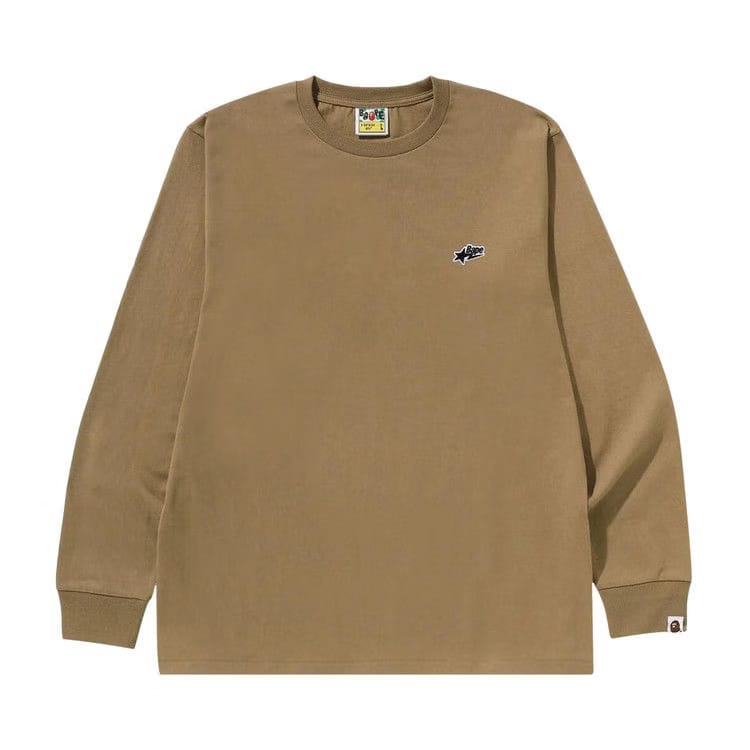 BAPE Sta One Point Long-Sleeve T-Shirt Beige