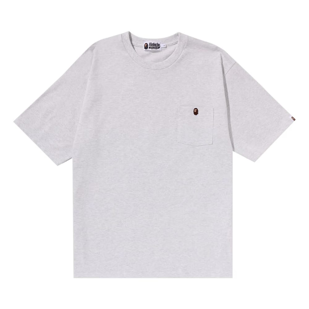 BAPE Ape Head One Point Relaxed Fit Pocket T-Shirt Grey
