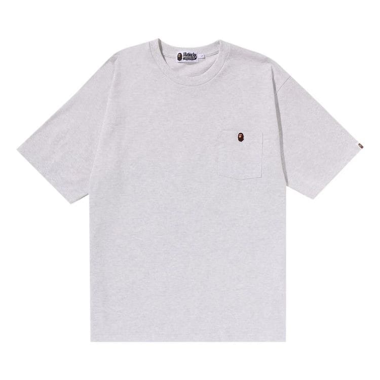 BAPE Ape Head One Point Relaxed Fit Pocket T-Shirt Grey