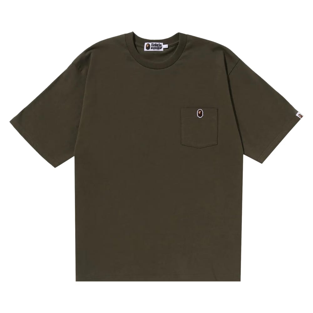 BAPE Ape Head One Point Relaxed Fit Pocket T-Shirt Olive Drab