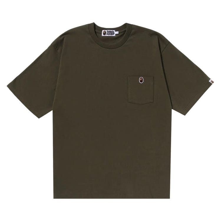 BAPE Ape Head One Point Relaxed Fit Pocket T-Shirt Olive Drab