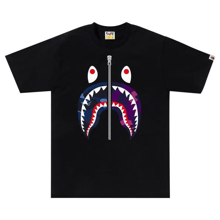BAPE Color Camo Separate Shark T-Shirt Black/Navy