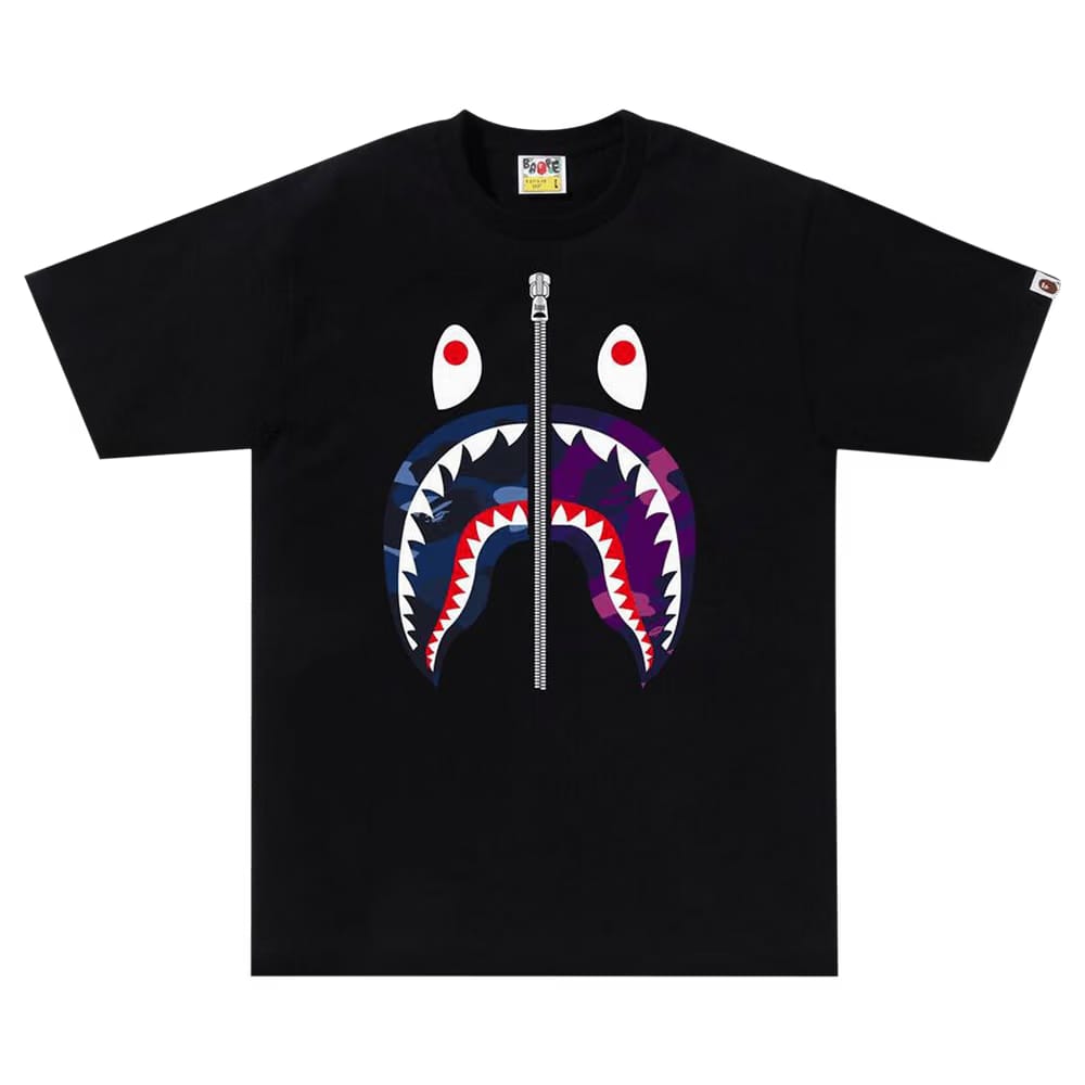 BAPE Color Camo Separate Shark T-Shirt Black/Navy