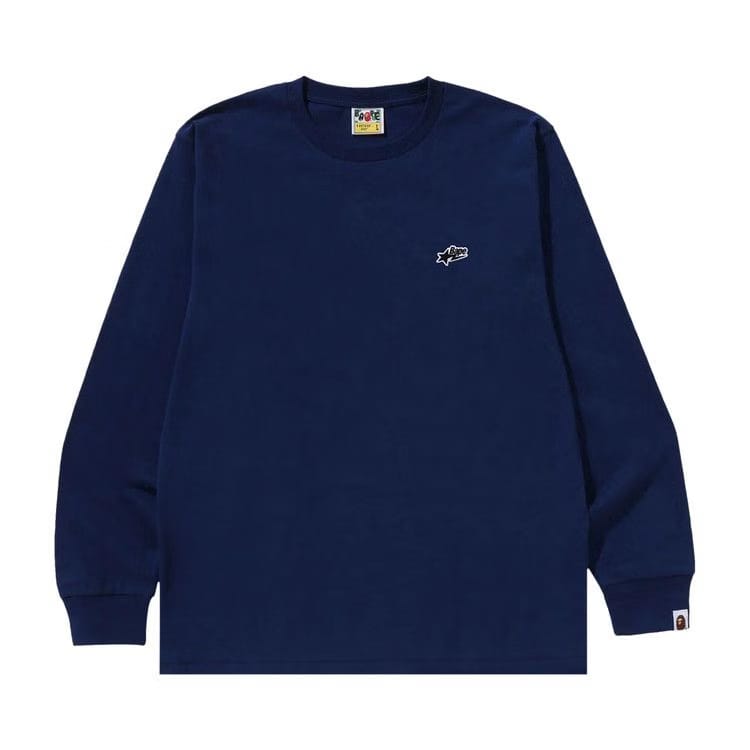 BAPE Sta One Point Long-Sleeve T-Shirt Navy