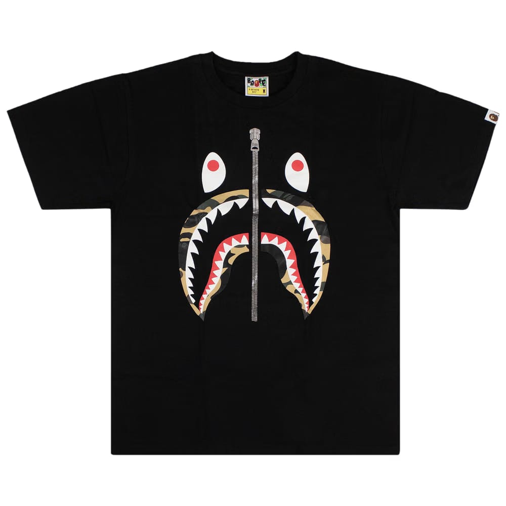 BAPE 1st Camo Shark T-Shirt Black/Yellow
