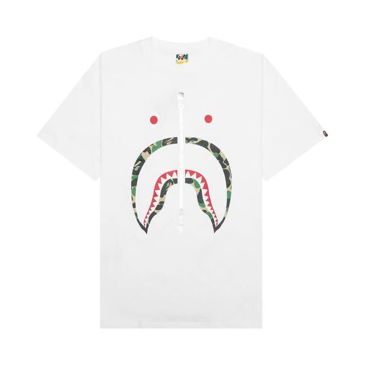 BAPE ABC Camo Shark T-Shirt White/Green