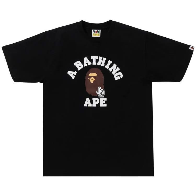 BAPE Go Ape Pointer College T-Shirt Black