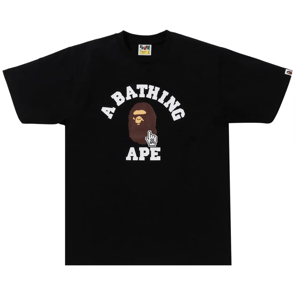 BAPE Go Ape Pointer College T-Shirt Black