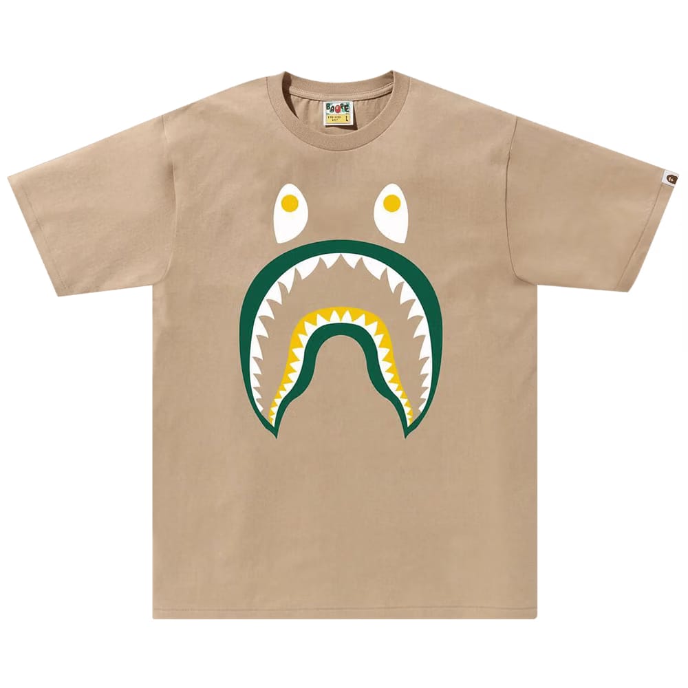 BAPE Colors Shark Ponr T-Shirt Beige