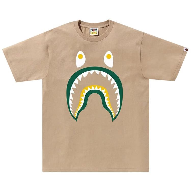 BAPE Colors Shark Ponr T-Shirt Beige