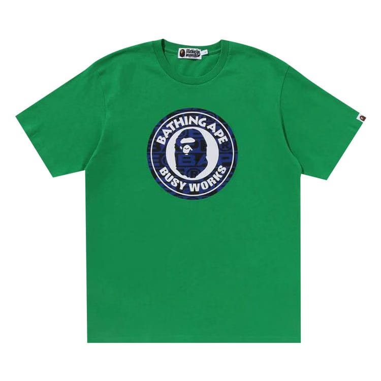 BAPE Lux Sport Pattern Busy Works T-Shirt Green