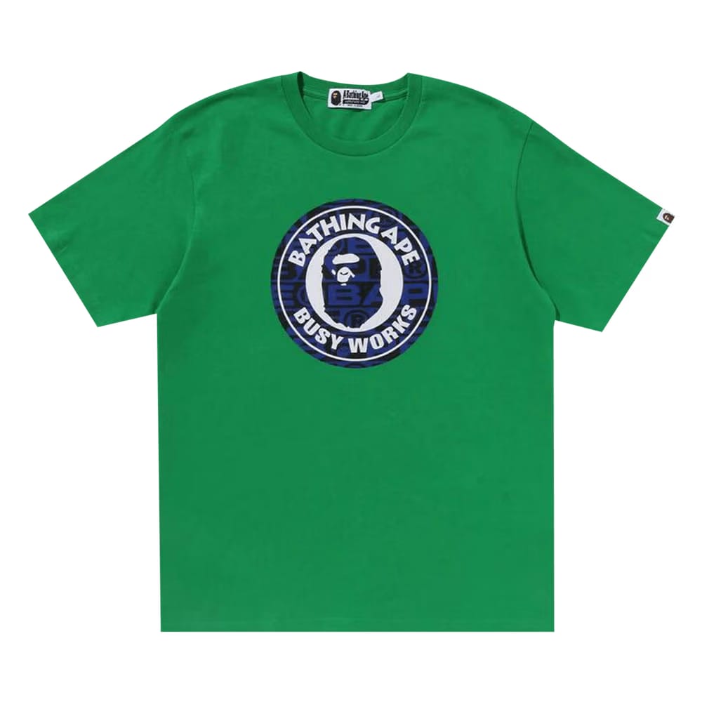BAPE Lux Sport Pattern Busy Works T-Shirt Green