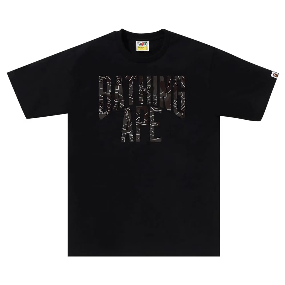 BAPE Layered Line Camo NYC Logo T-Shirt Black/Black