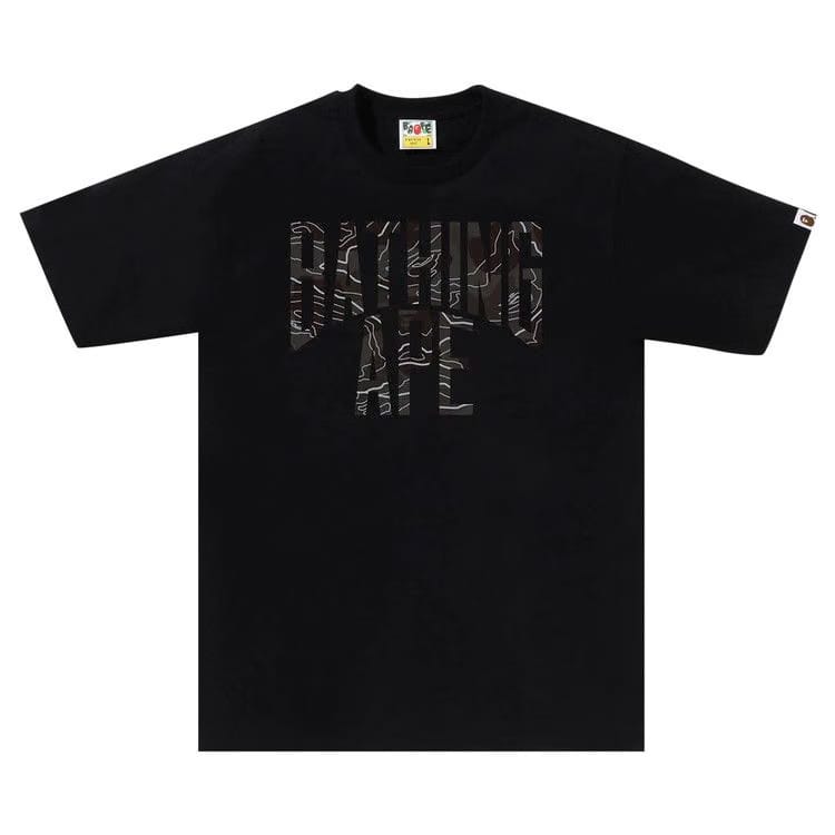 BAPE Layered Line Camo NYC Logo T-Shirt Black/Black