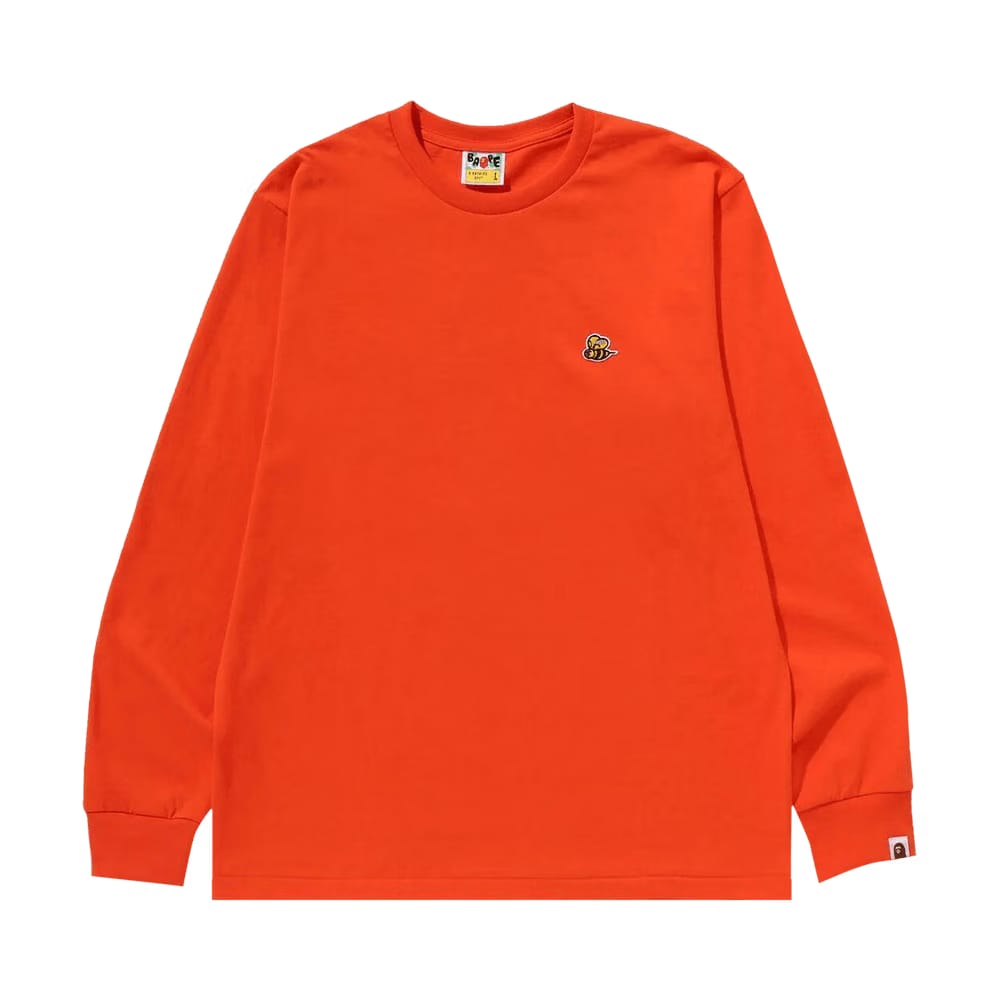 BAPE Bee One Point Long-Sleeve T-Shirt Orange