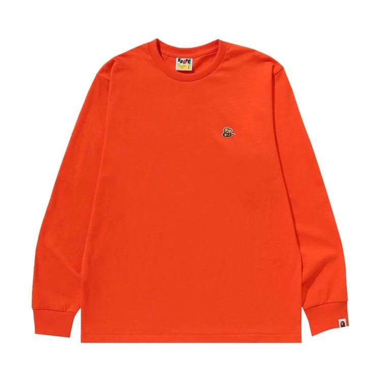 BAPE Bee One Point Long-Sleeve T-Shirt Orange