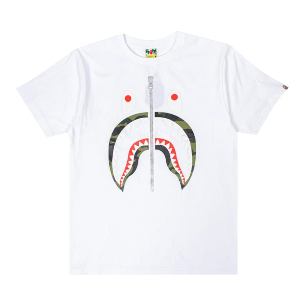 BAPE 1st Camo Shark T-Shirt White/Green