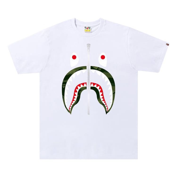BAPE Color Camo Shark T-Shirt White/Green