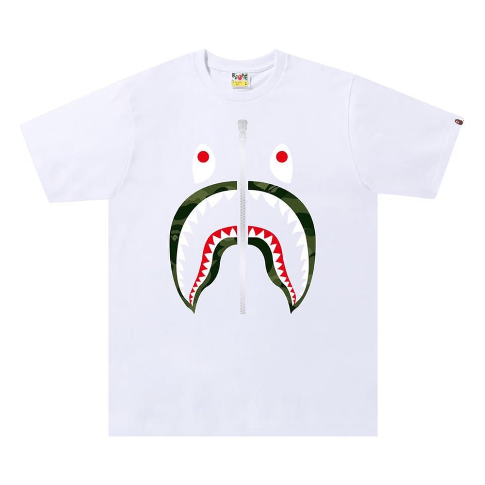 BAPE Color Camo Shark T-Shirt White/Green