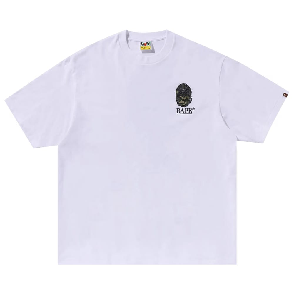 BAPE Camo Stone Ape Head Relaxed Fit T-Shirt White