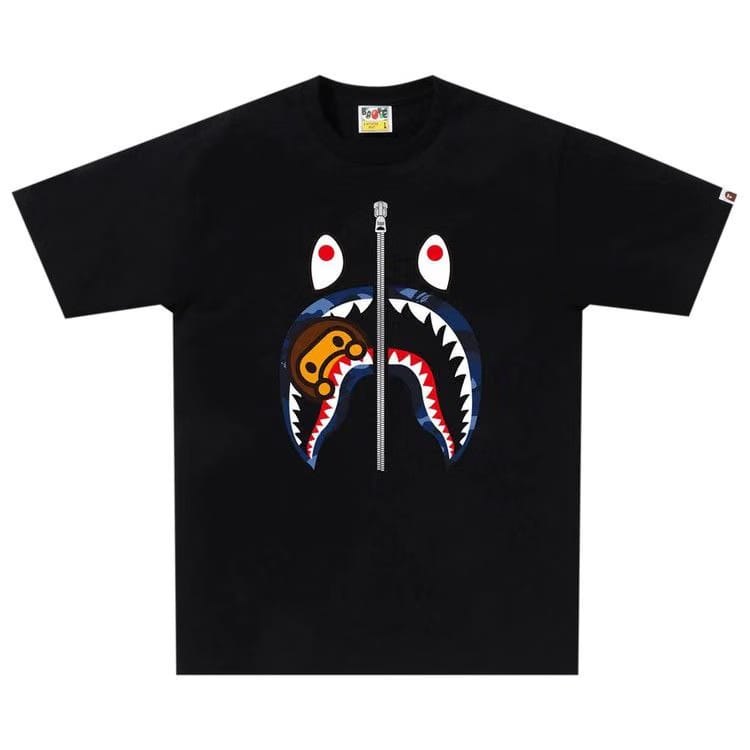 BAPE Color Camo Milo Shark T-Shirt Black/Navy