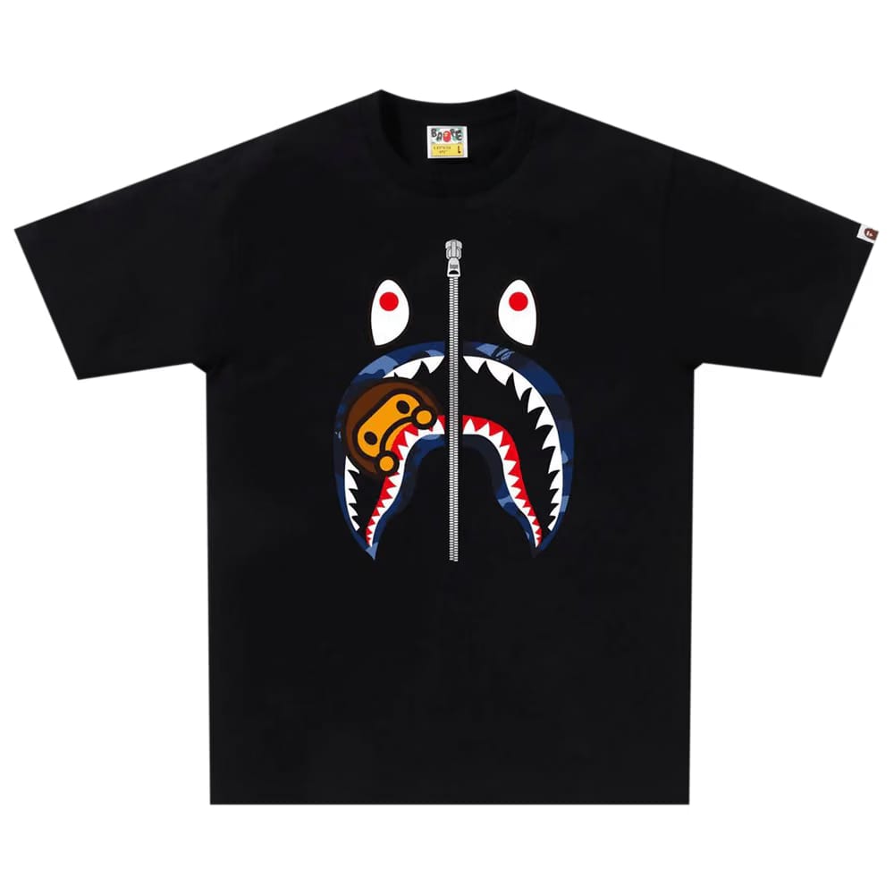 BAPE Color Camo Milo Shark T-Shirt Black/Navy