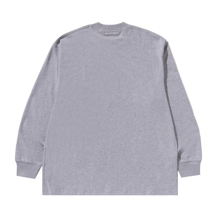 BAPE One Point Ape Head Relaxed Fit Long-Sleeve T-Shirt Grey
