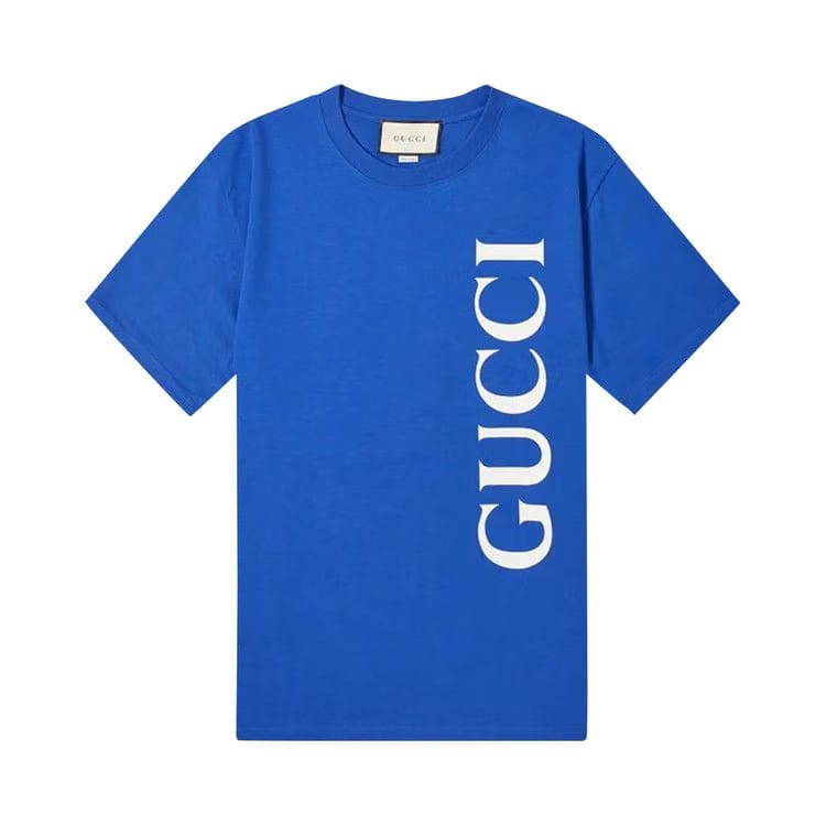 Gucci Shorts-Sleeve Over T-Shirt Blue