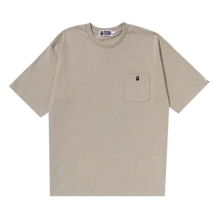 BAPE Ape Head One Point Relaxed Fit Pocket T-Shirt Beige