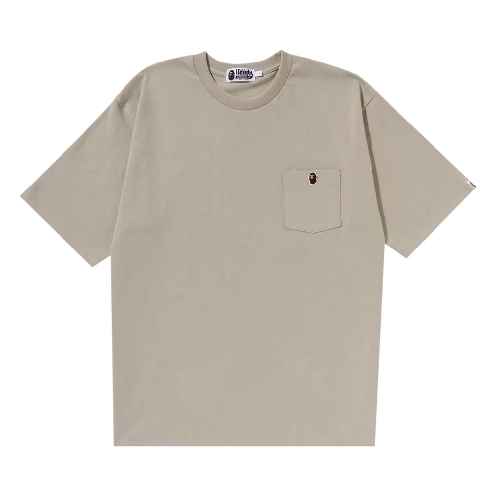 BAPE Ape Head One Point Relaxed Fit Pocket T-Shirt Beige