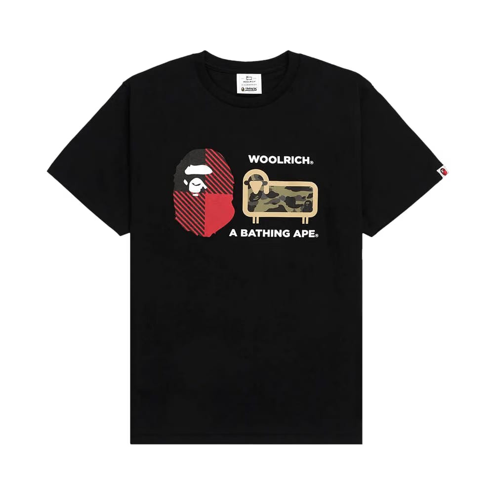 BAPE x Woolrich T-Shirt Black