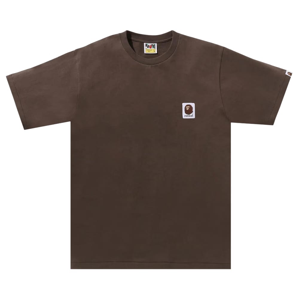 BAPE Ape Head Label T-Shirt Brown