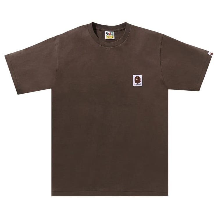 BAPE Ape Head Label T-Shirt Brown