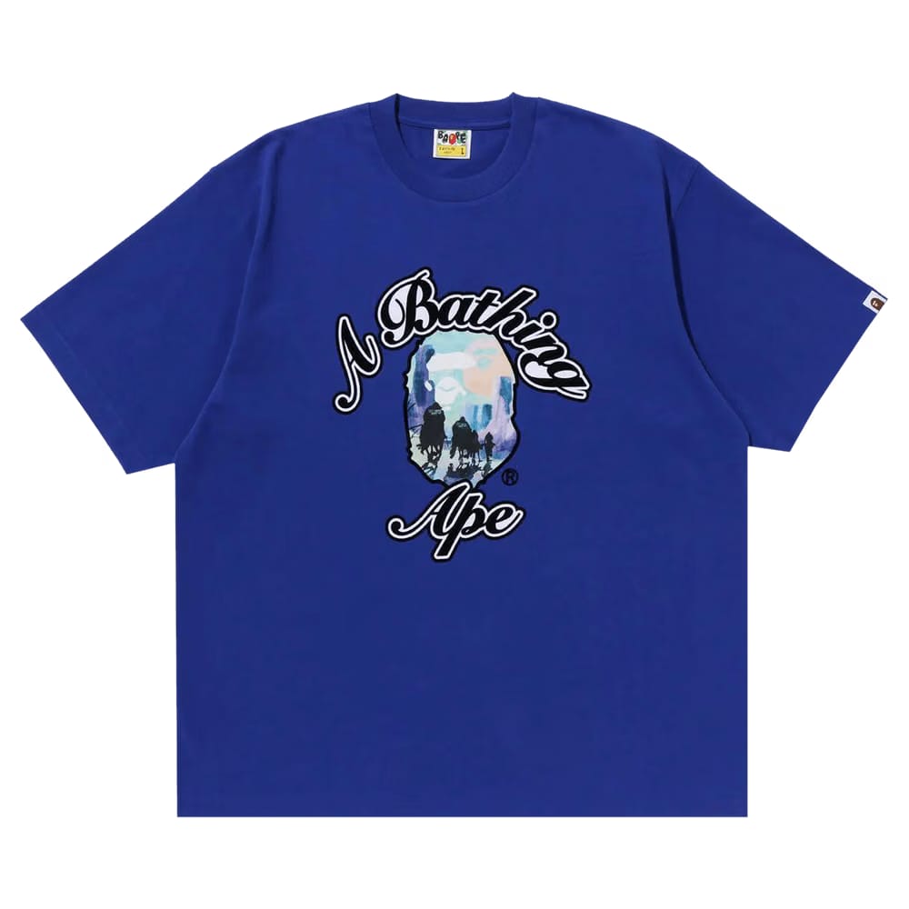 BAPE Forbidden Zone Ape Head T-Shirt Blue