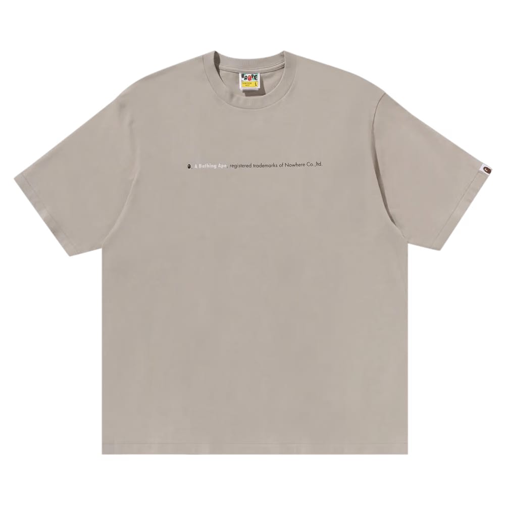 BAPE Hightlight Logo Relaxed Fit T-Shirt Grey