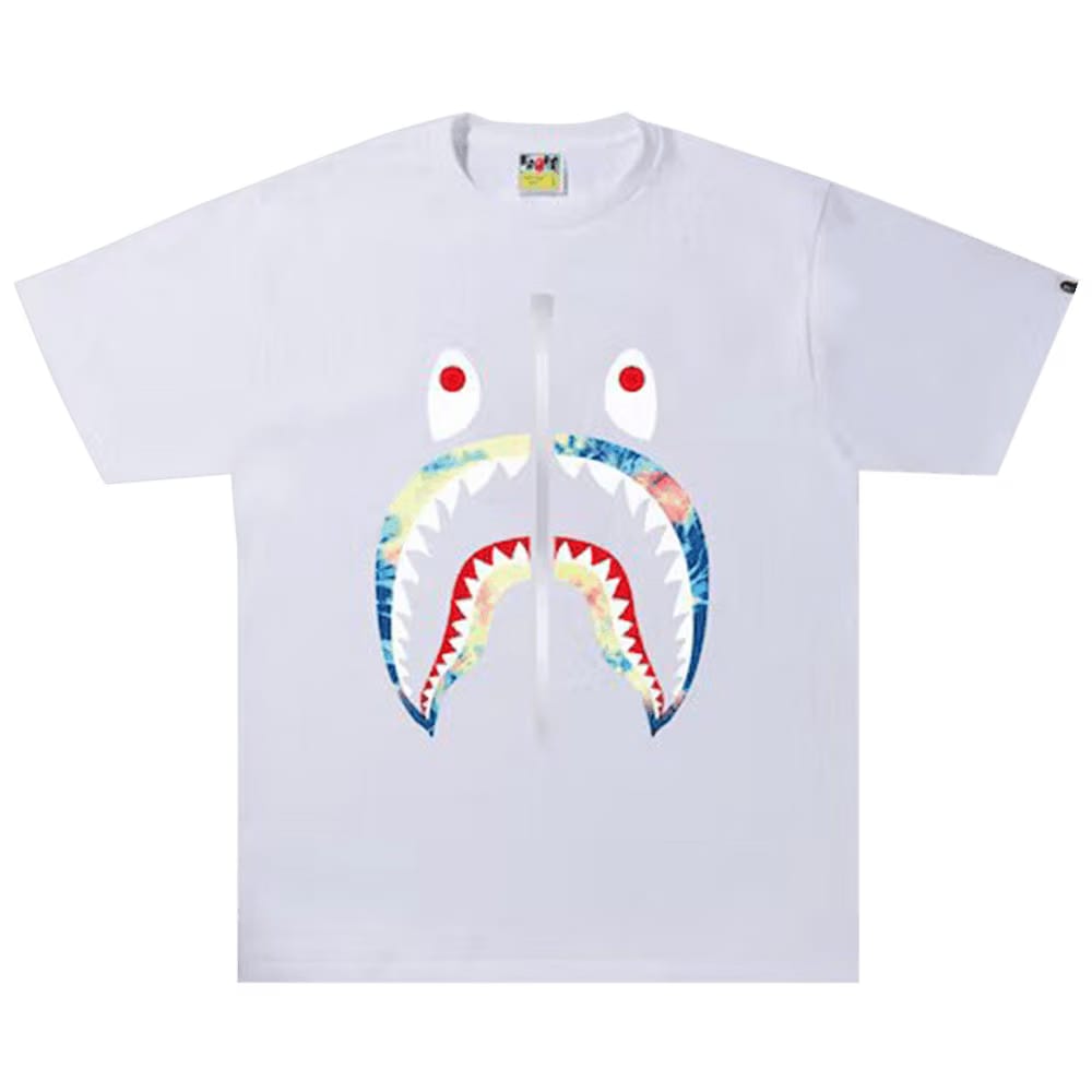 BAPE Tie Dye Shark T-Shirt White/Multicolor