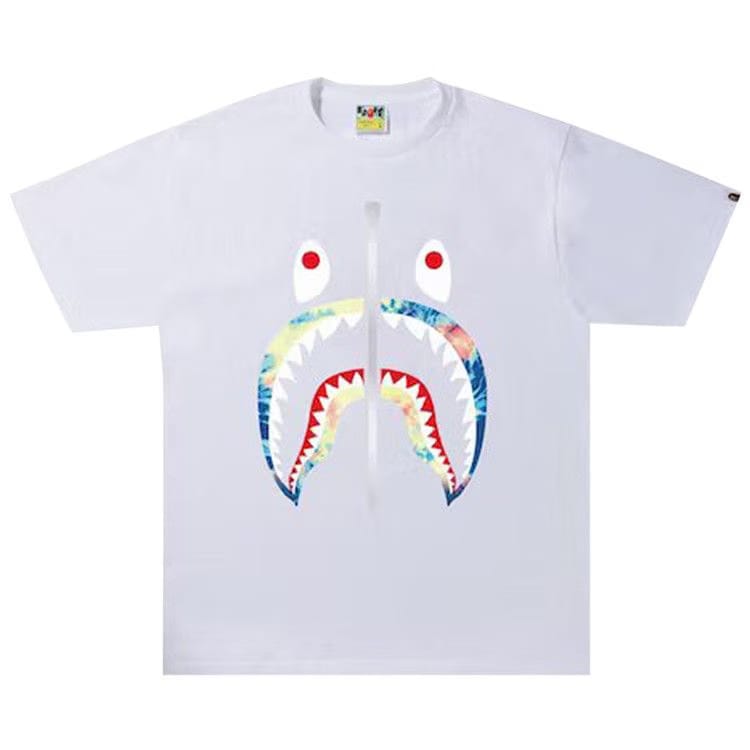 BAPE Tie Dye Shark T-Shirt White/Multicolor