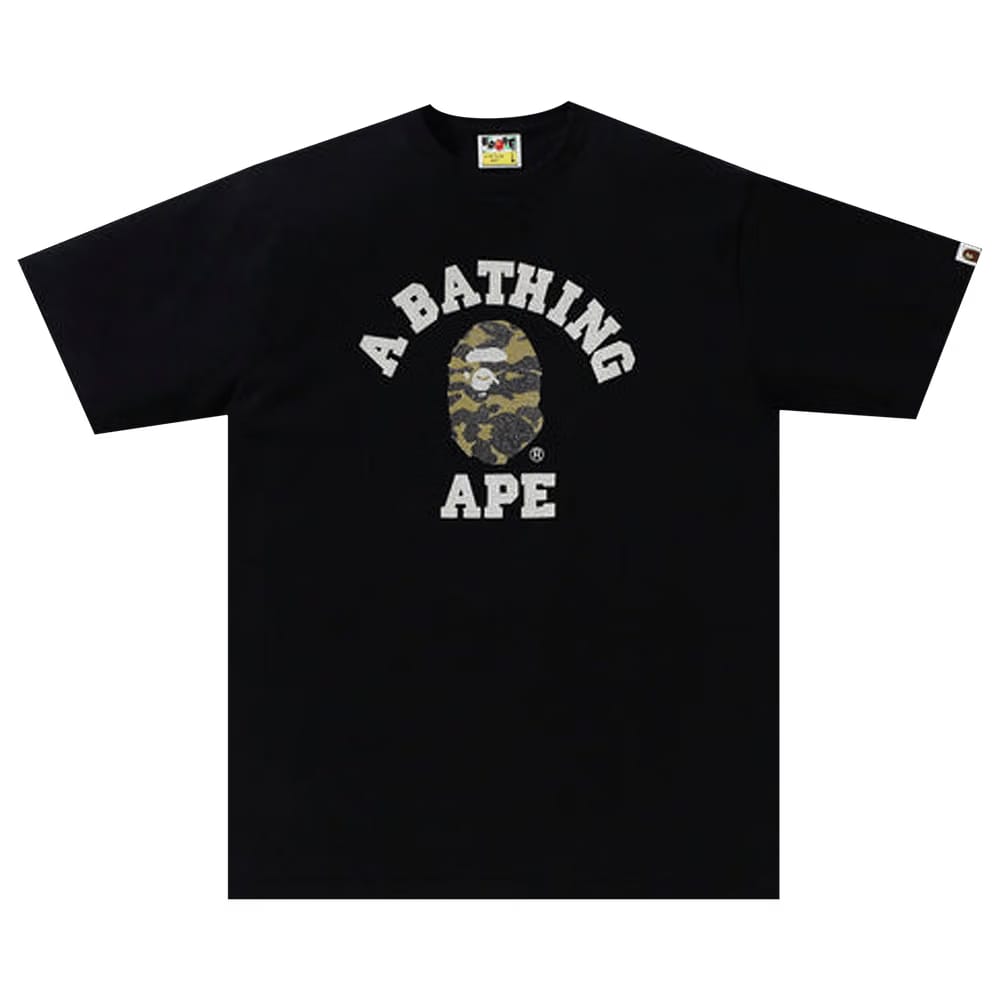 BAPE Glass Beads 1st Camo College T-Shirt Black/Yellow