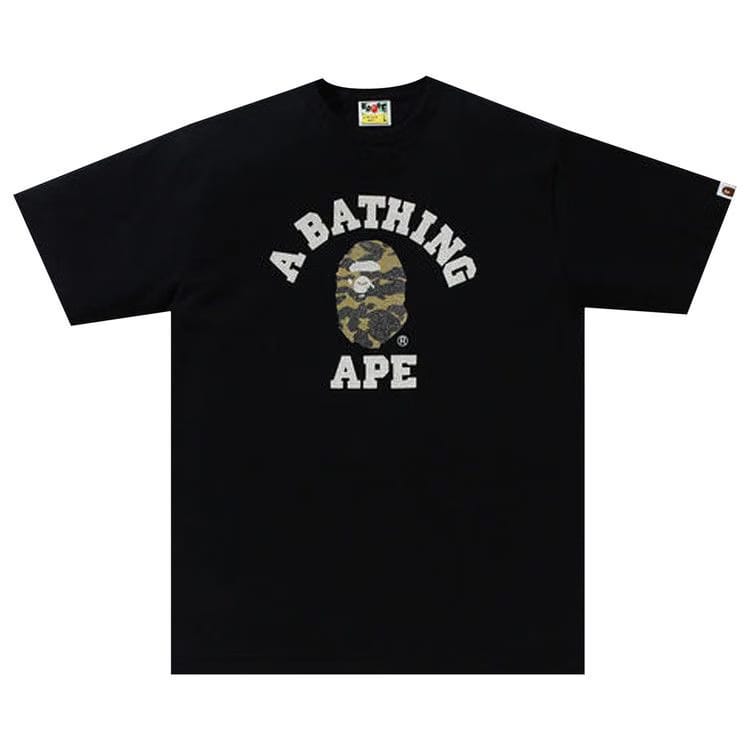 BAPE Glass Beads 1st Camo College T-Shirt Black/Yellow