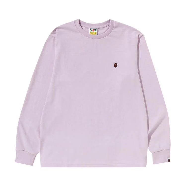 BAPE Ape Head One Point Long-Sleeve T-Shirt Purple