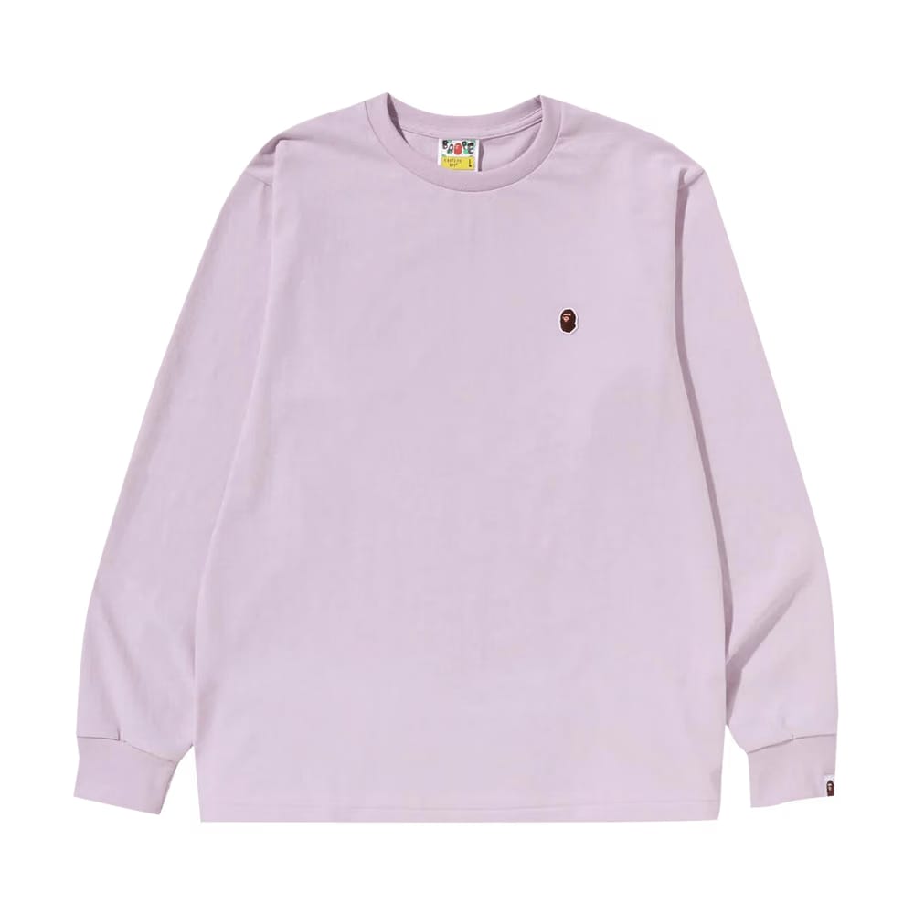 BAPE Ape Head One Point Long-Sleeve T-Shirt Purple