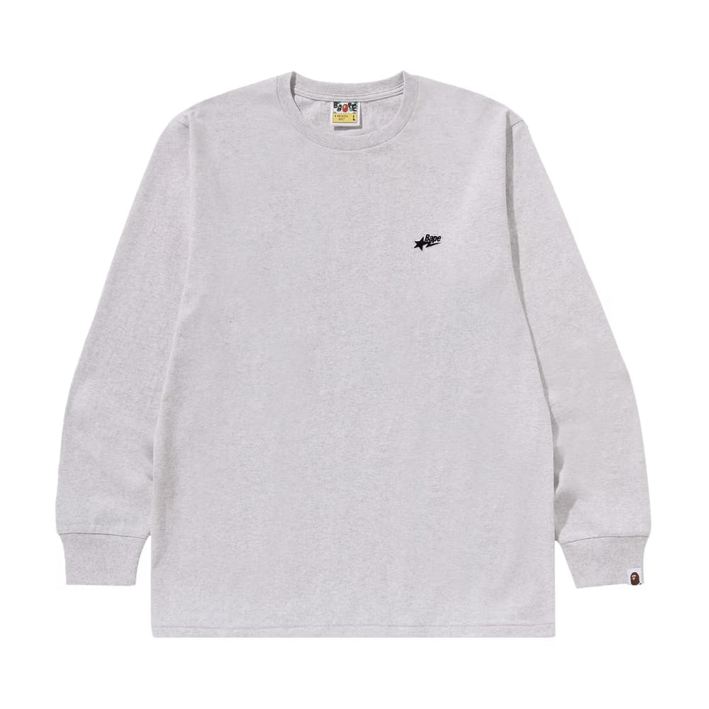 BAPE Sta One Point Long-Sleeve T-Shirt Grey