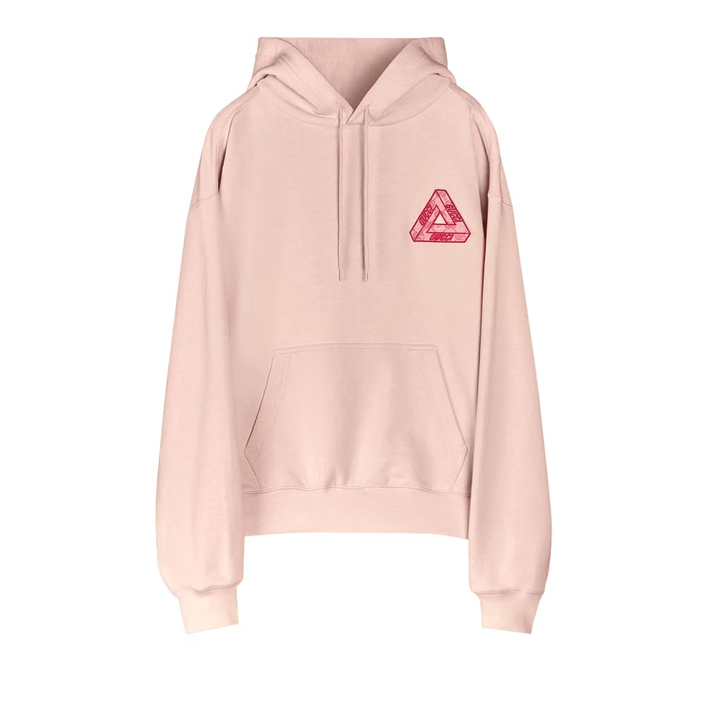 Gucci x Palace Hoodie With Triferg GG Patch Parfait Pink