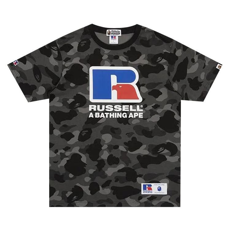 BAPE x Russell Athletic Color Camo T-Shirt Black