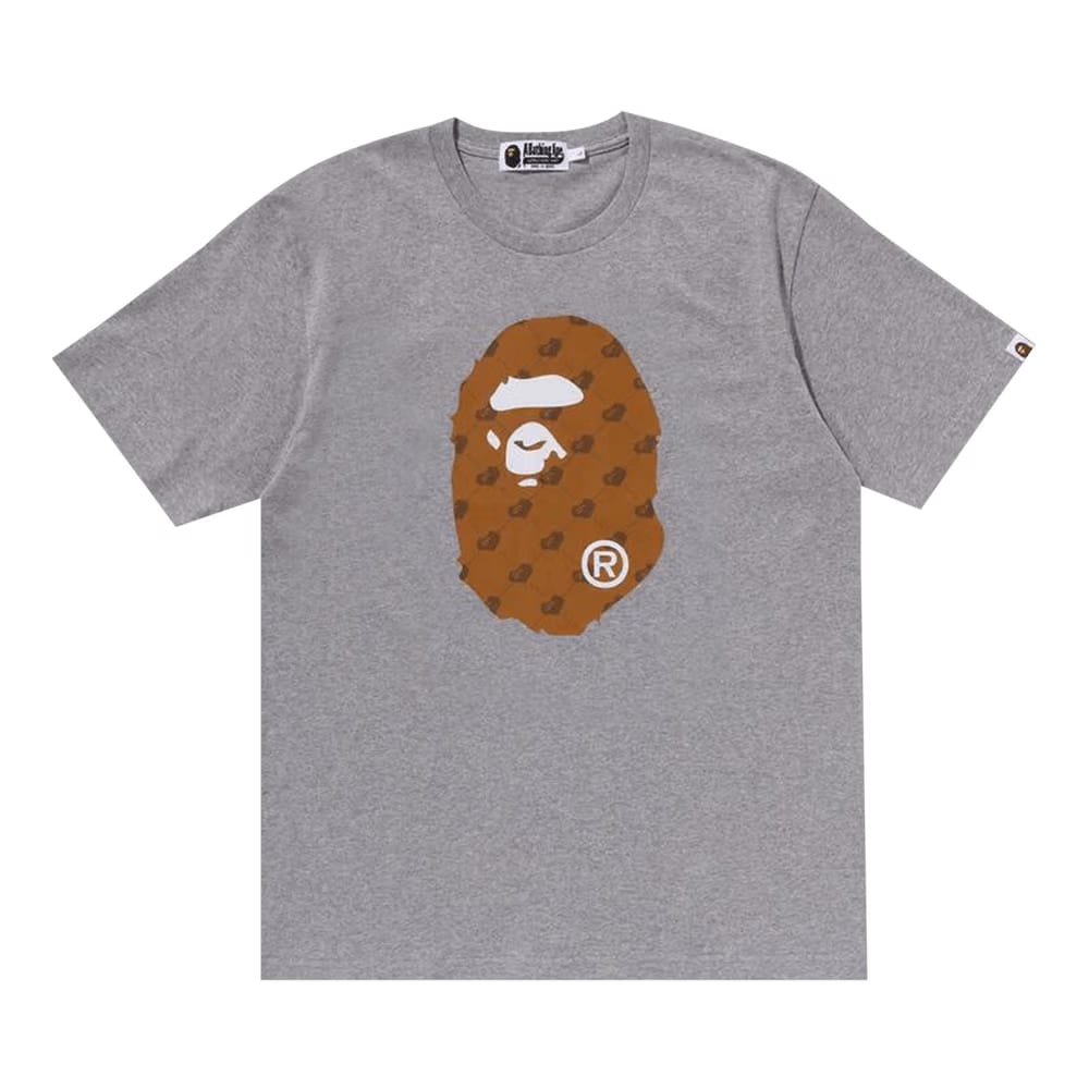 BAPE Cloud Head Monogram Big Ape Head T-Shirt Grey